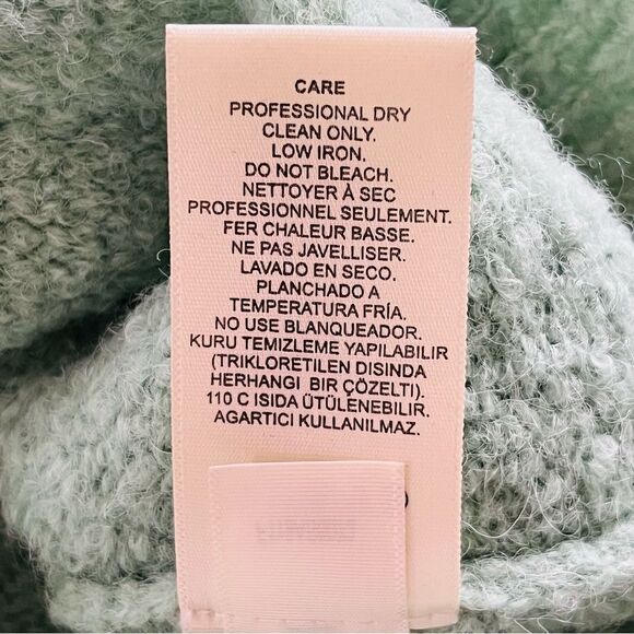 Tibi Green Alpaca Sweater Size XXS Knit Quiet Luxury Old Money - Picture 8 of 9